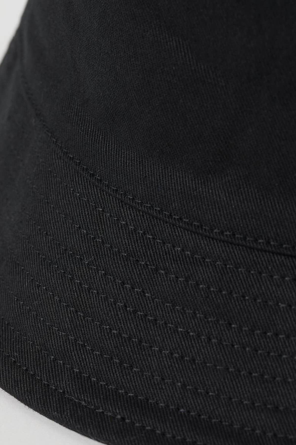 Pamuk Siyah Erkek Bucket Şapka