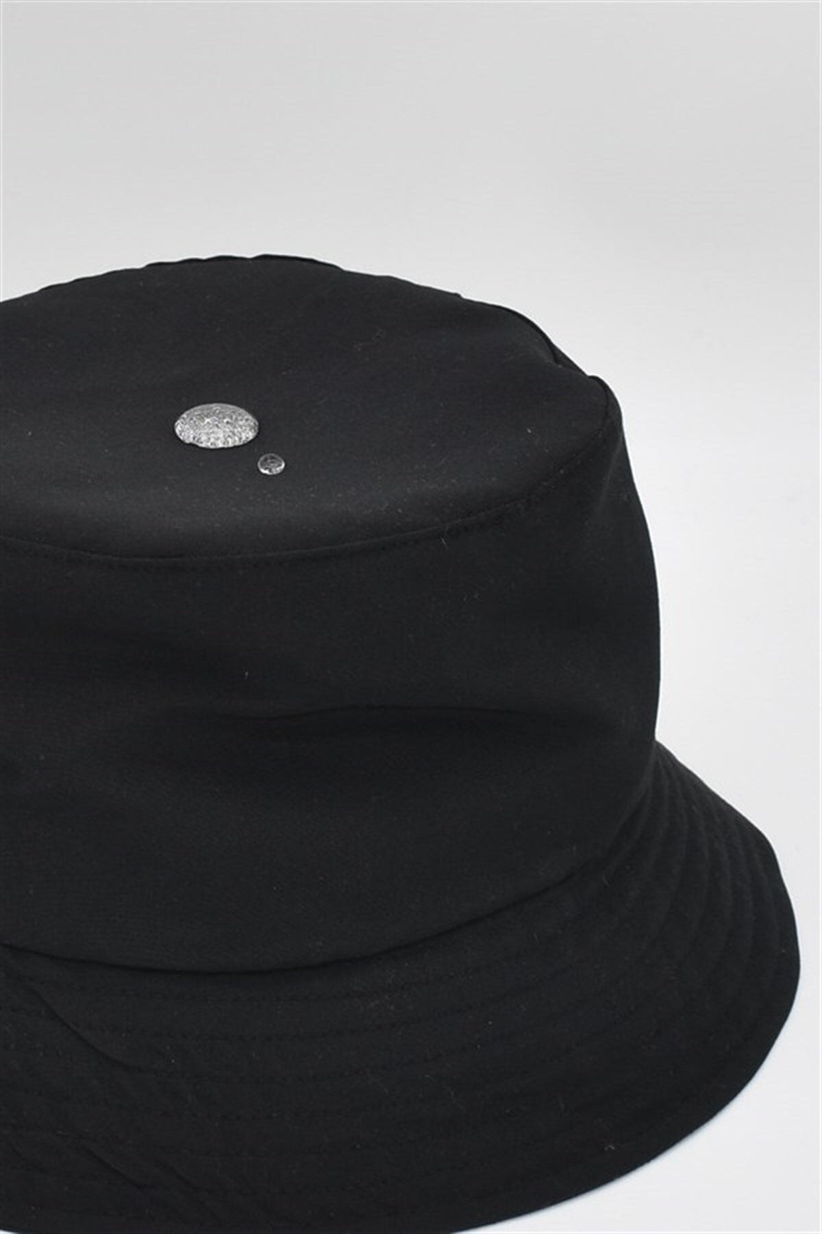 Su Geçirmez Siyah Bucket Şapka