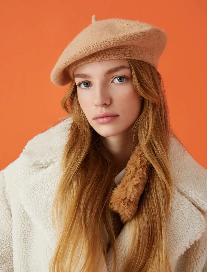 Bej Yünlü Ressam Beresi