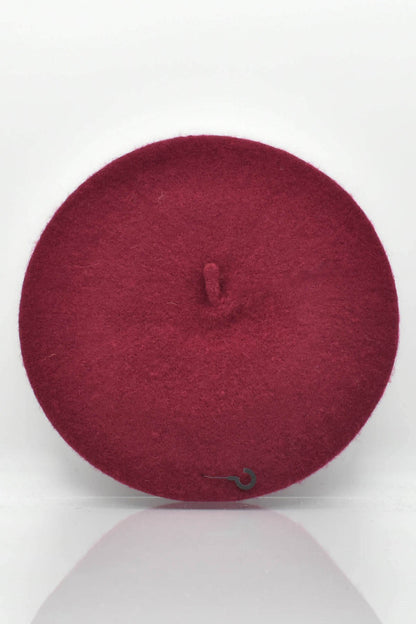 Bordo Yünlü Ressam Beresi