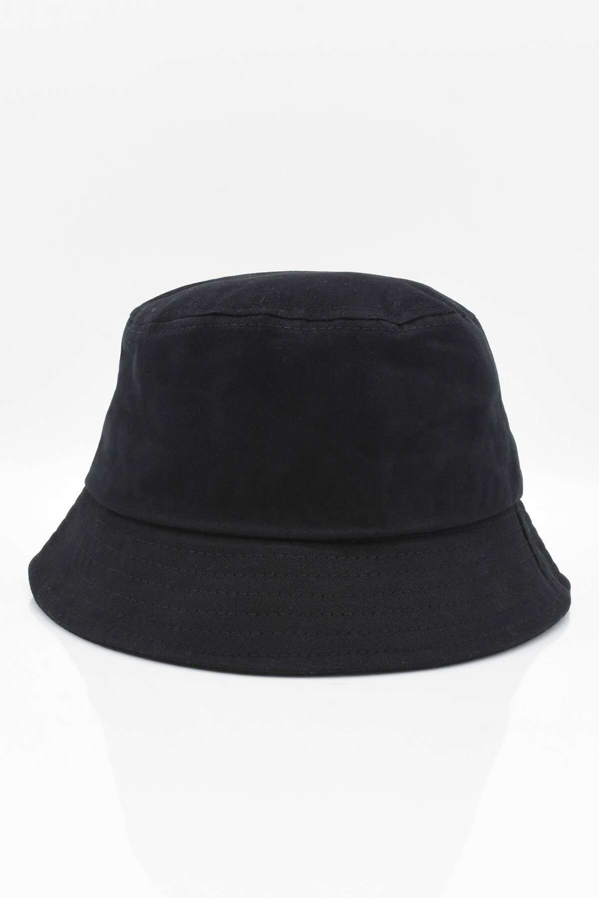 Pamuk Siyah Erkek Bucket Şapka