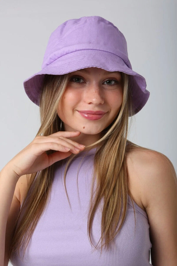 Pamuk Lila Bucket Şapka