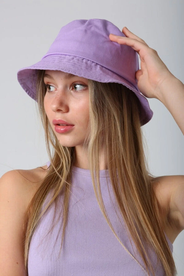 Pamuk Lila Bucket Şapka