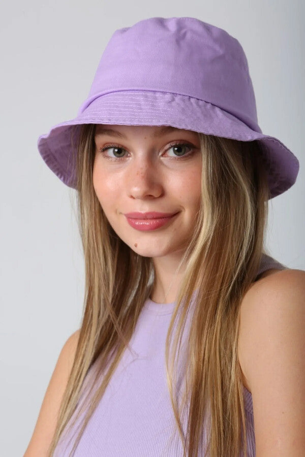 Pamuk Lila Bucket Şapka