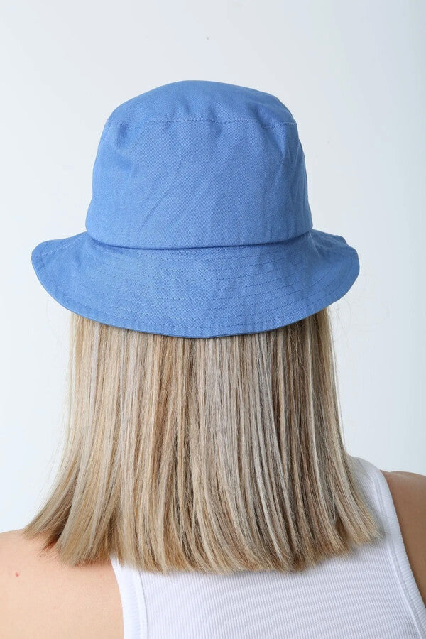 Pamuk Mavi Bucket Şapka