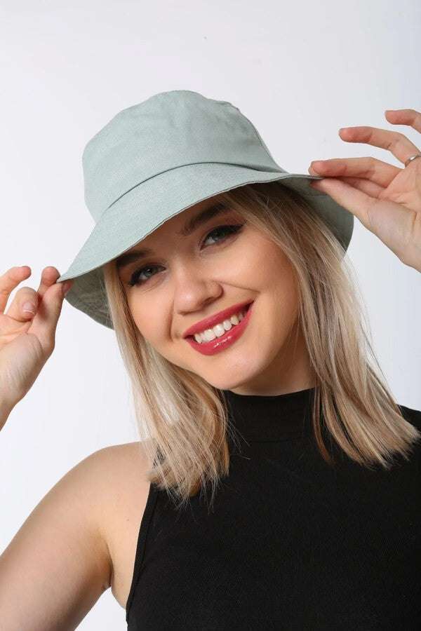 Pamuk Mint Bucket Şapka