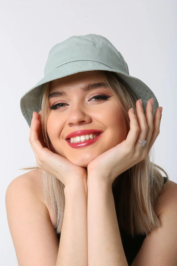 Pamuk Mint Bucket Şapka