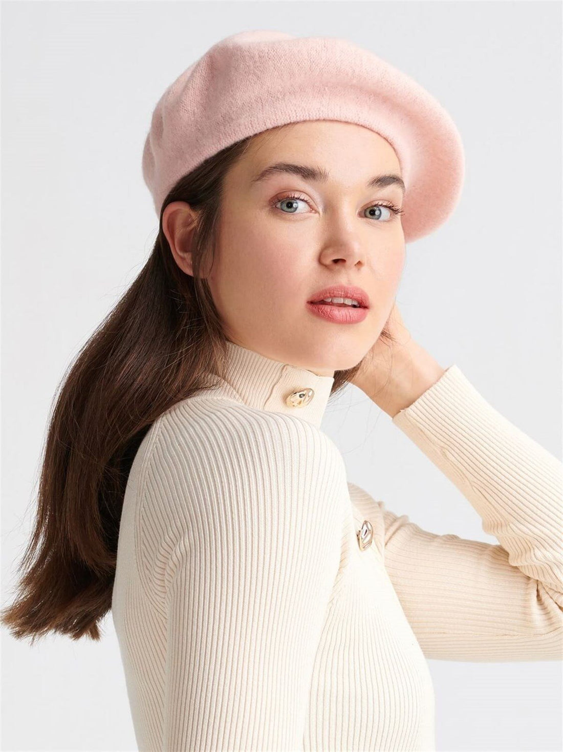 Pudra Yünlü Ressam Beresi