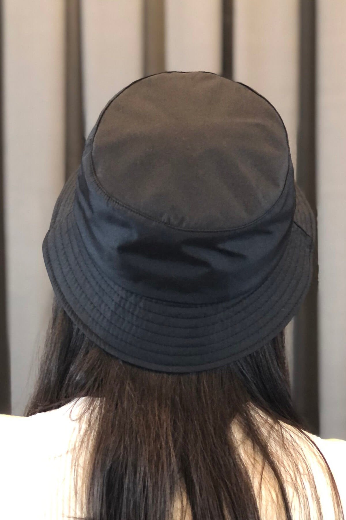 Su Geçirmez Siyah Bucket Şapka